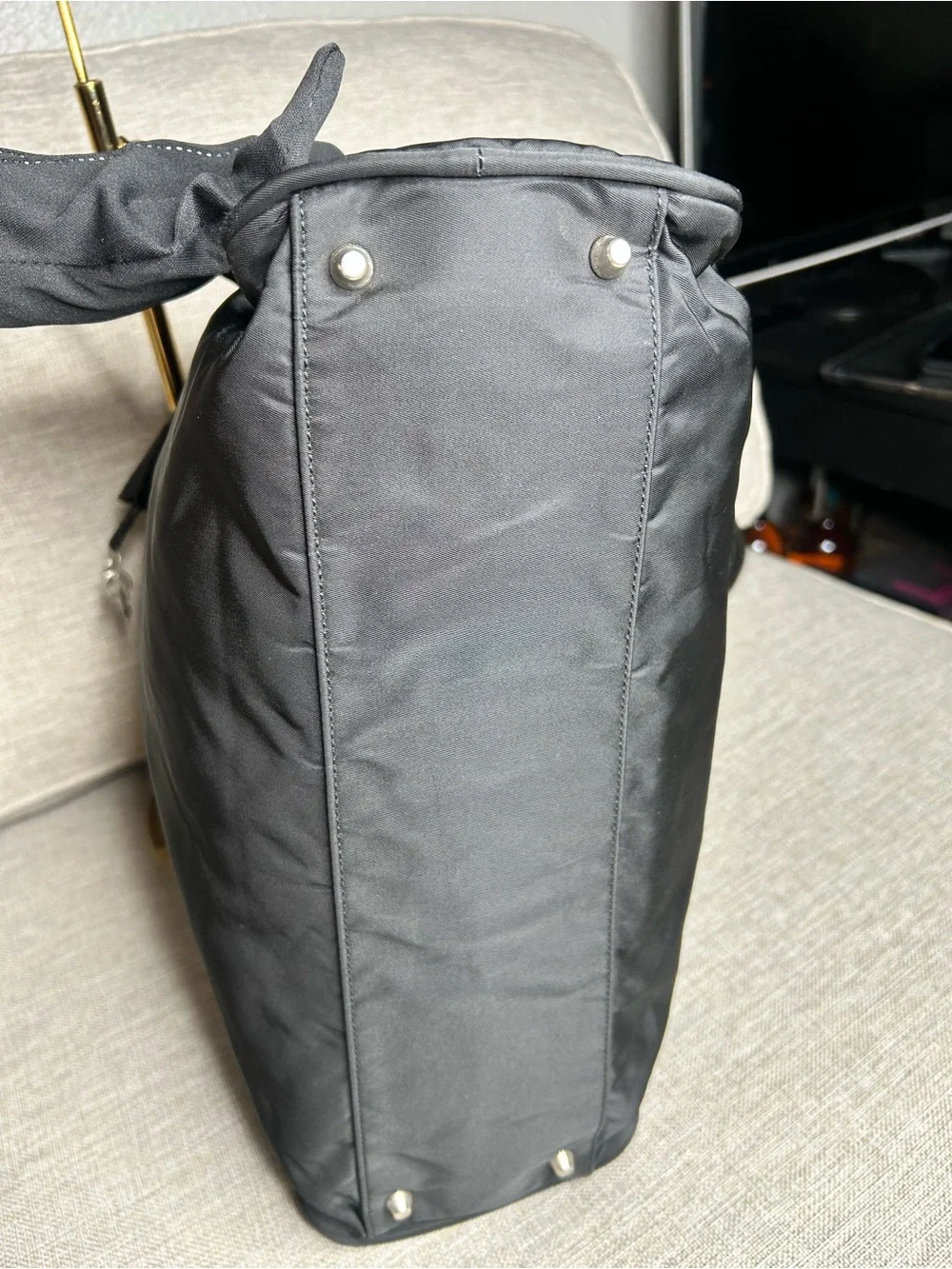 Prada Black Nylon Laptop Bag with Top Handles
